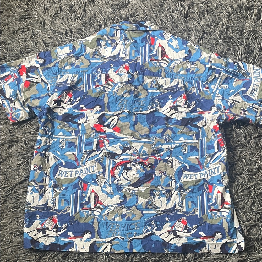 Iceberg Blue and Red 2 Piece set shirt and shorts size XL - Picture 8 of 15